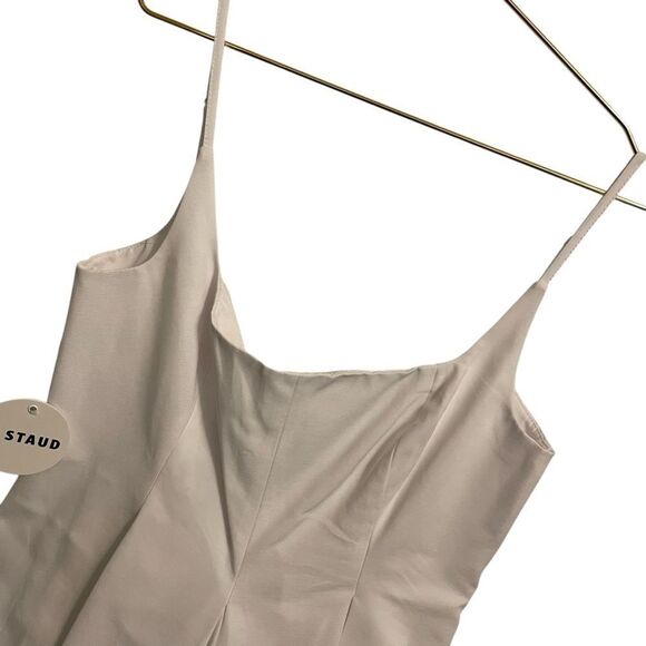 STAUD Mini Joli Dress White Mini Size 12 NWT - Picture 3 of 9
